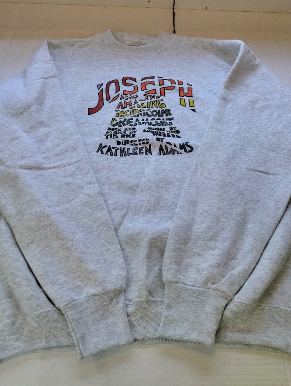 Vintage Broadway Sweatshirt Size XL Joseph and the Amazing Technicolor Dreamcoat
